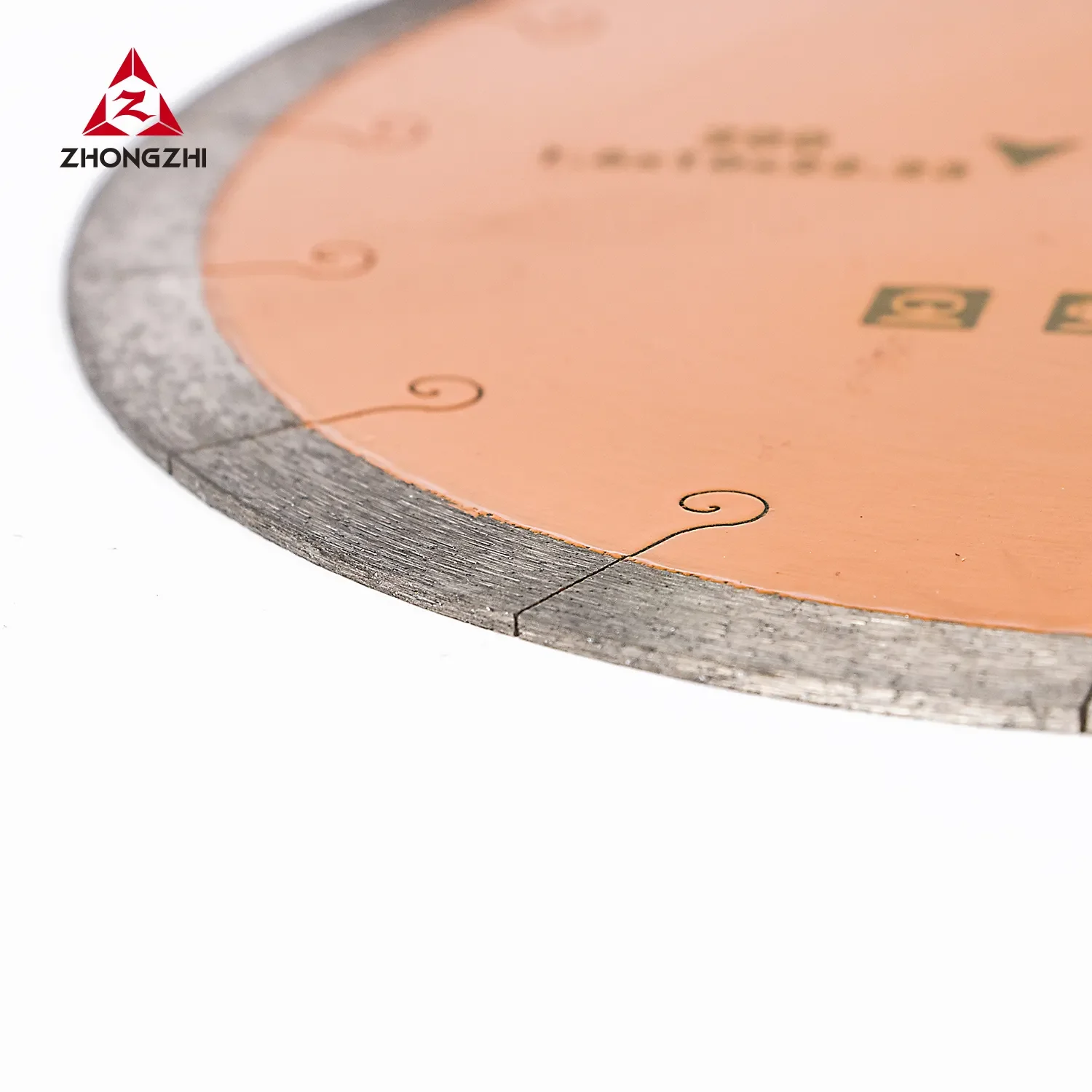 ZHONGZHI 200mm Sintered Fish-Hook Shaped Diamond Cutting Wheel for Tile Sawing Applications