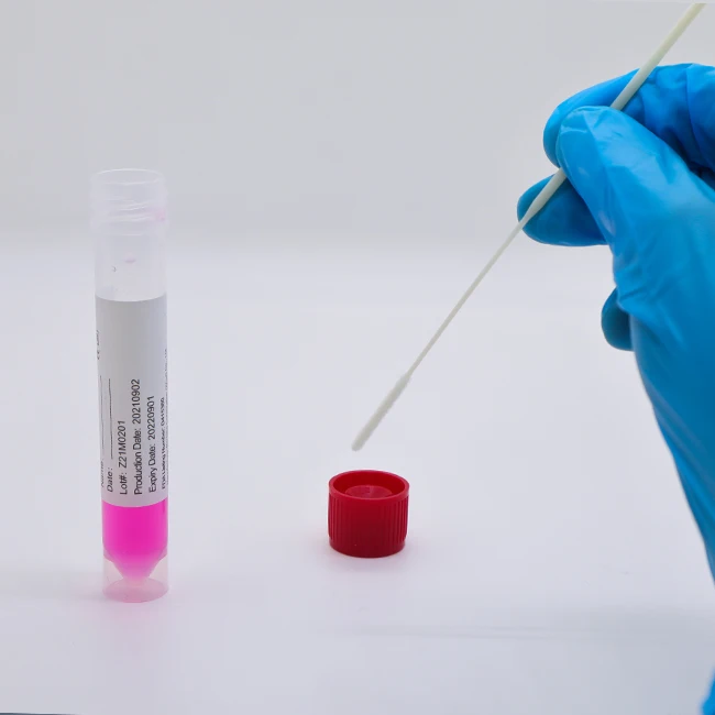 OEM/ODM Transport Medium Sample Disposable Saliva Collection Mouth Bucca Swabs Sterile Nasopharyngeal Oral Nasal Swab Stick