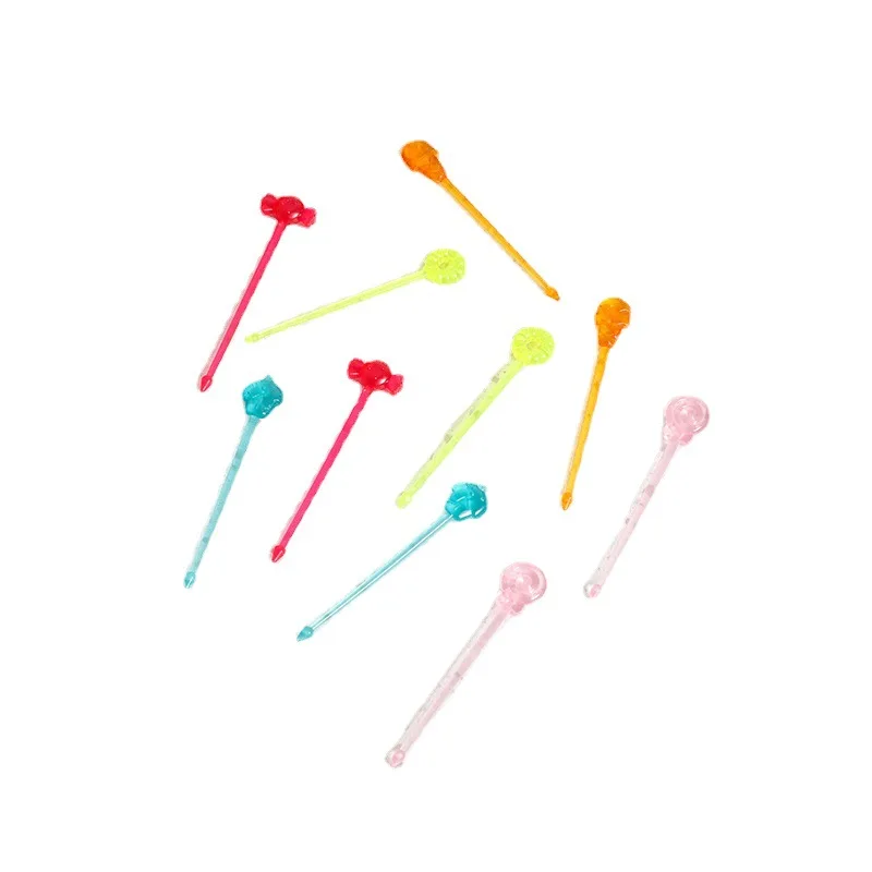 Animal Fruit Fork Food Grade Plastic Mini Cartoon Kids Cake Fruit Toothpick Bento Lunch Bento Accessories