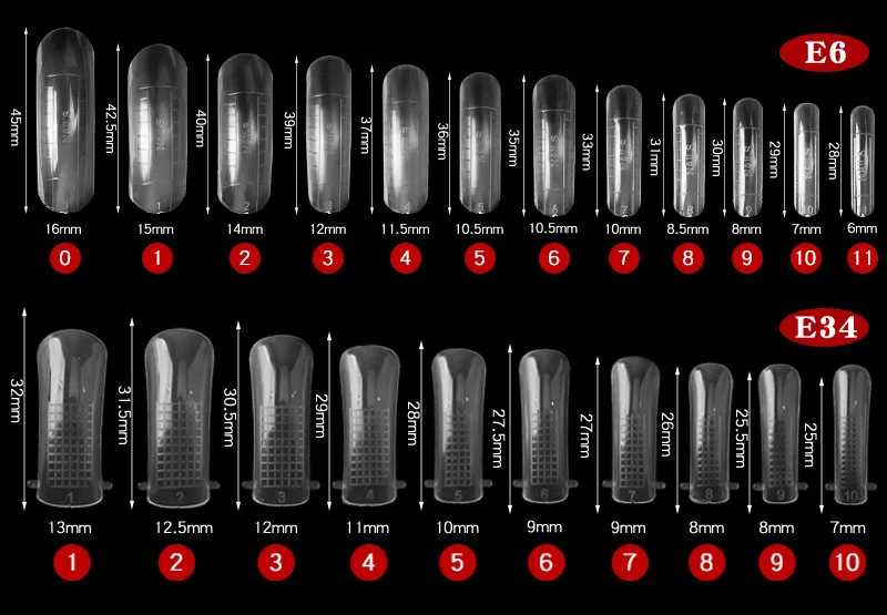 Clear UV Gel Acrylic Nails Mold Artificial Dual Forms System Nail Extension Form Tips Manicure Tool