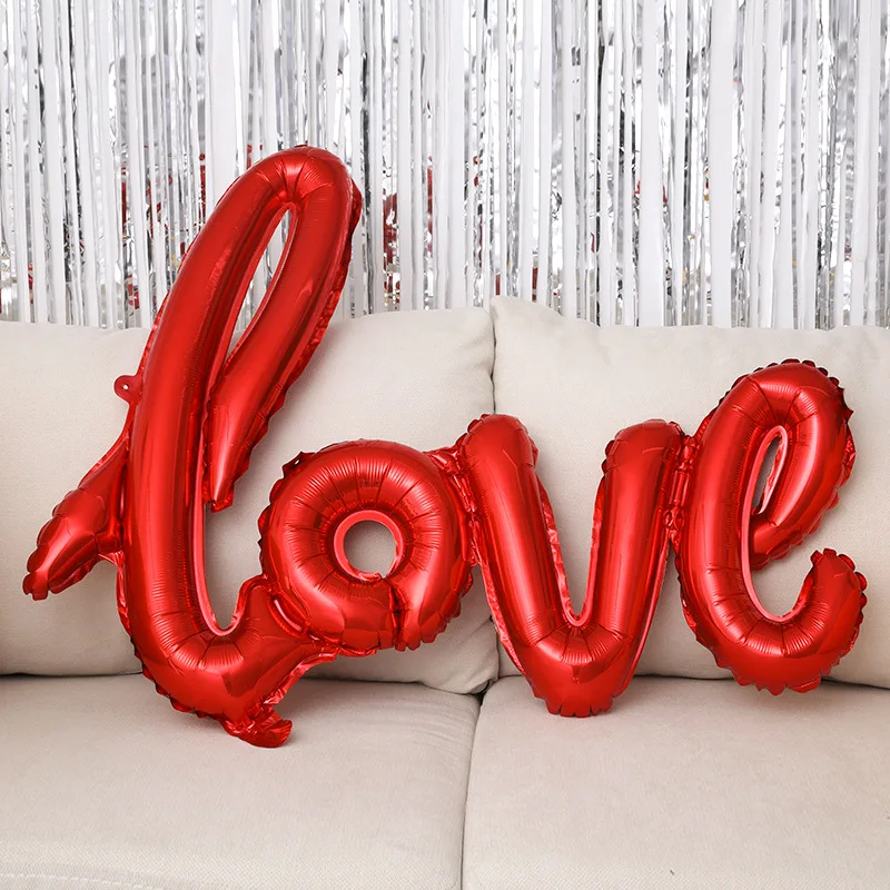 
New design Wholesale 40inches LOVE foil Balloon Wedding Party Decoration Customize Love Letter Siamese Foil Ballons 