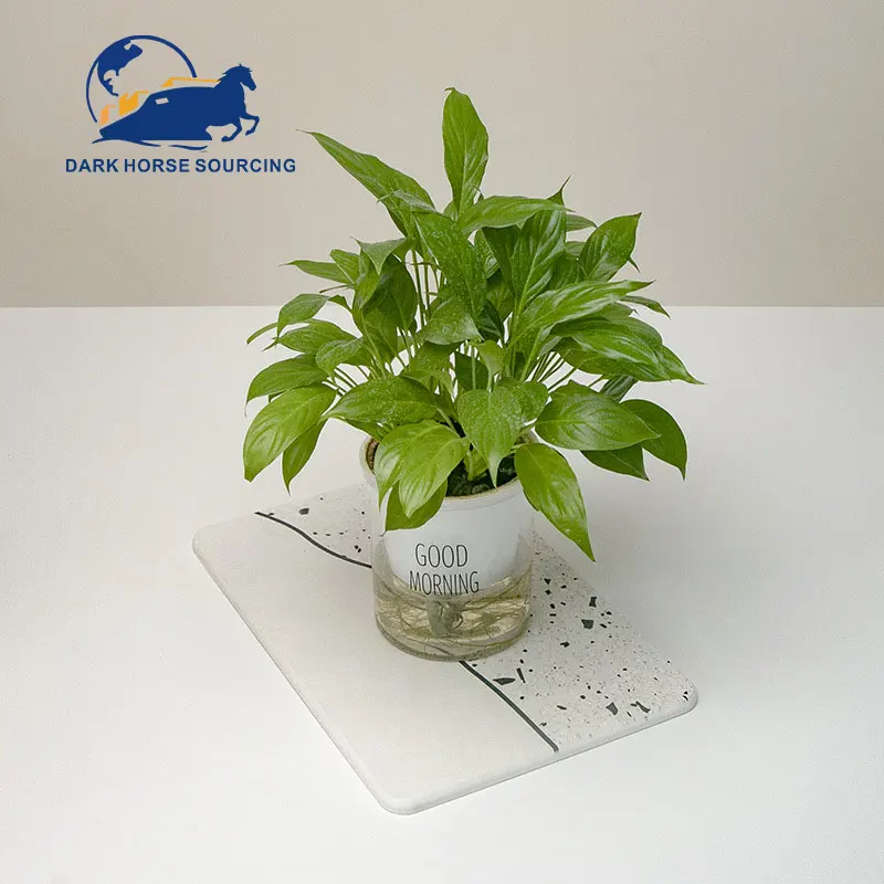 4 pcs Natural diatomite Bathroom super Absorbent Tray cup coaster Kitchen heat insulation diatomite pot mat set