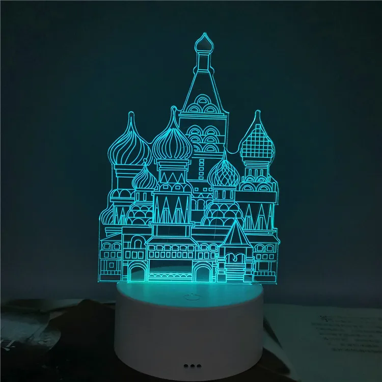 Мусульманский Рамадан Мубарак декор для вечеринки иллюзия 3D светодиодный ночник