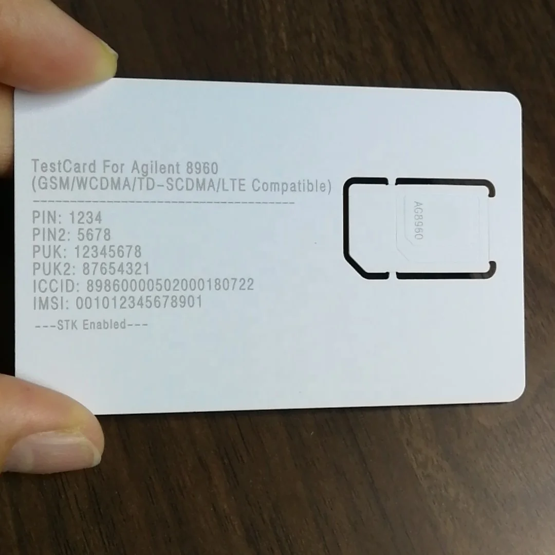 GSM /WCDMA/TD-SCDMA/LTE совместимый белые пустые sim-карты для aglient 8960