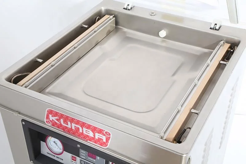 KUNBA Dz-400/2E Nitrogen Inflatable Vacuum Pumping Sealing Band Machine with plastic bag for food in restaurant