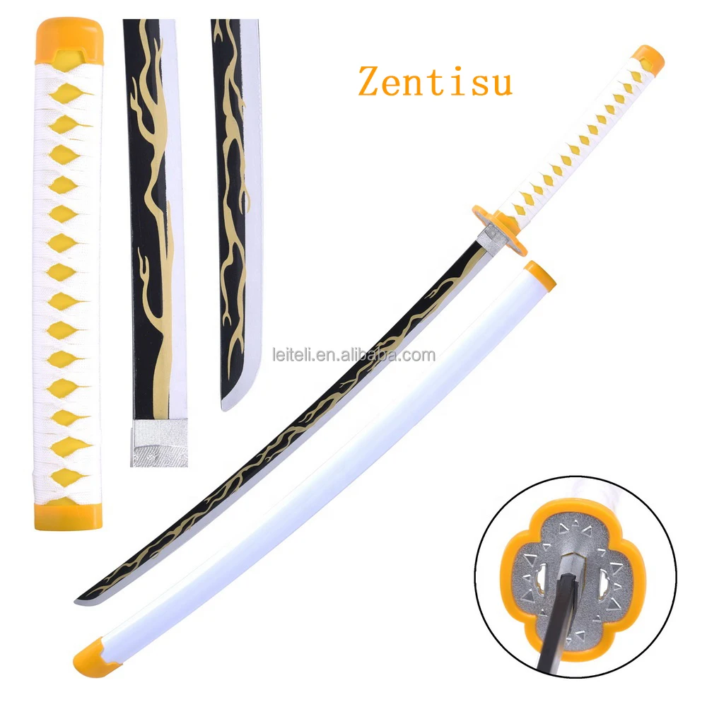 Wholesale Bamboo Anime Sword cosplay Bamboo Blade sword Anime Japanese  Blade sword For Demon Slayer Agatsuma Zenitsu