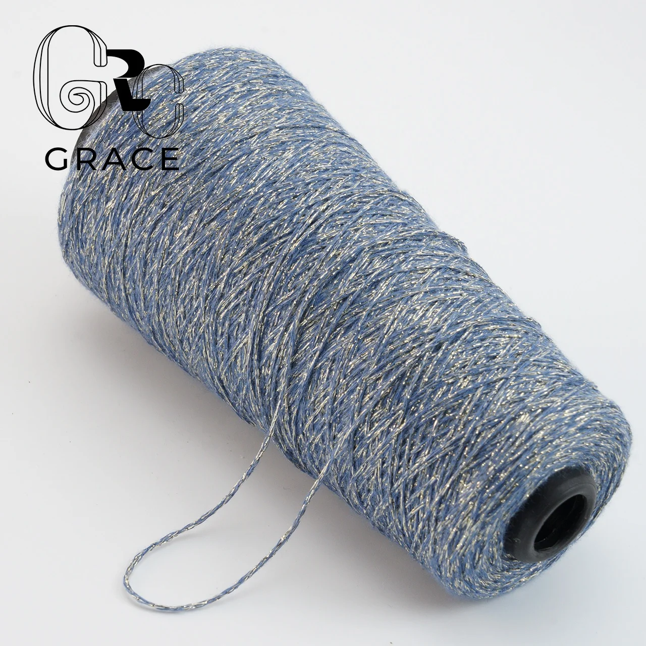 65%Acrylic Fiber 35% PET Purple Metallic Spun Crochet Thread 5.2s Lurex Acrylic Blended Yarn For Knitting