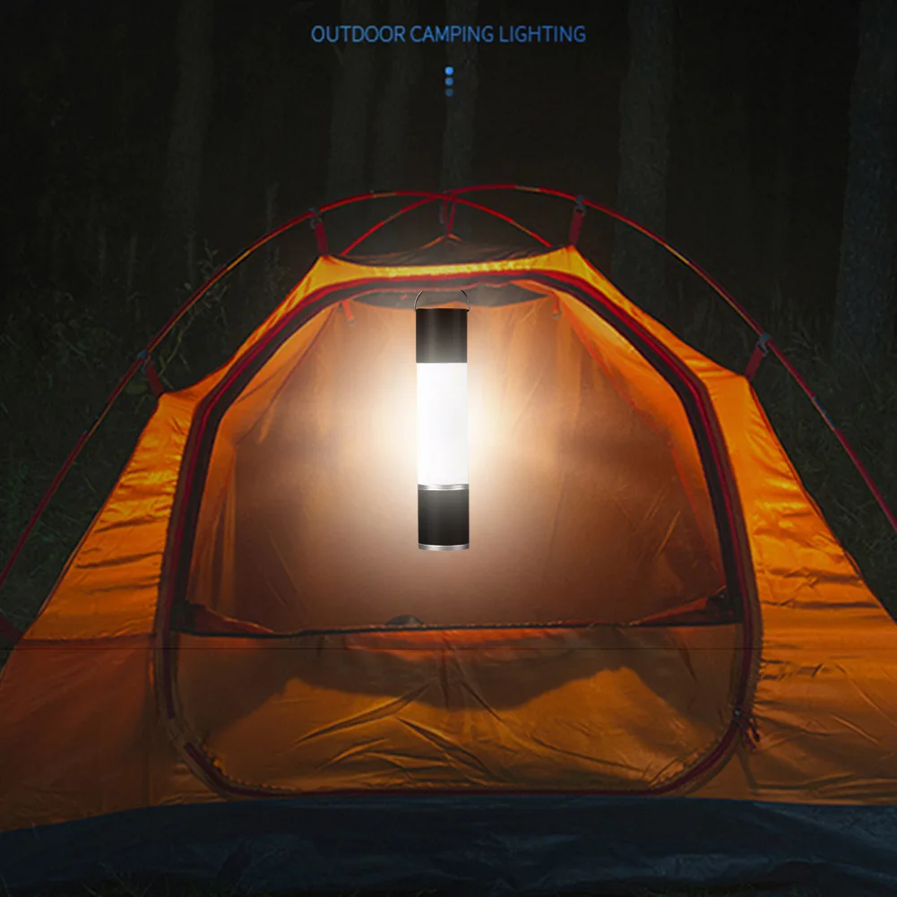 Warm light zoom flashlight Rechargeable LED magnet mini camping light