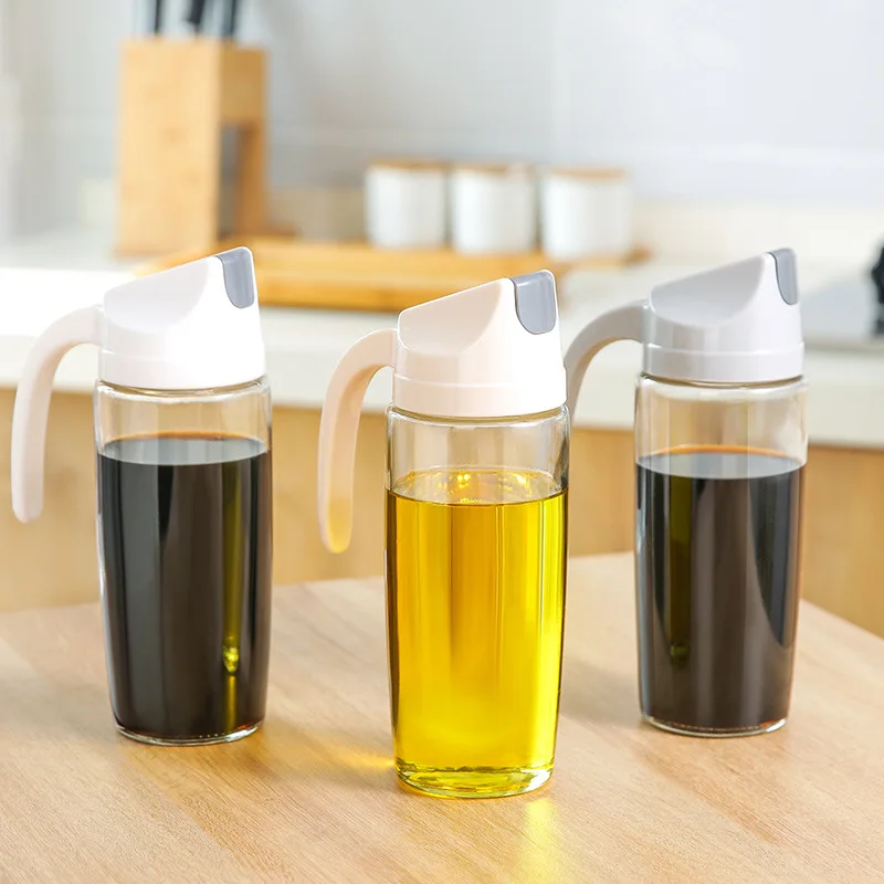 Drip Free Olive Oil Dispenser Bottle with Automatic Cap