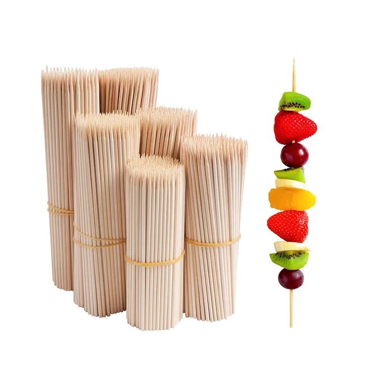 Wholesale Barbecue Grilling Tools BBQ Skewer Outdoor Customized Cheap Bamboo Sticks for Sale factory price