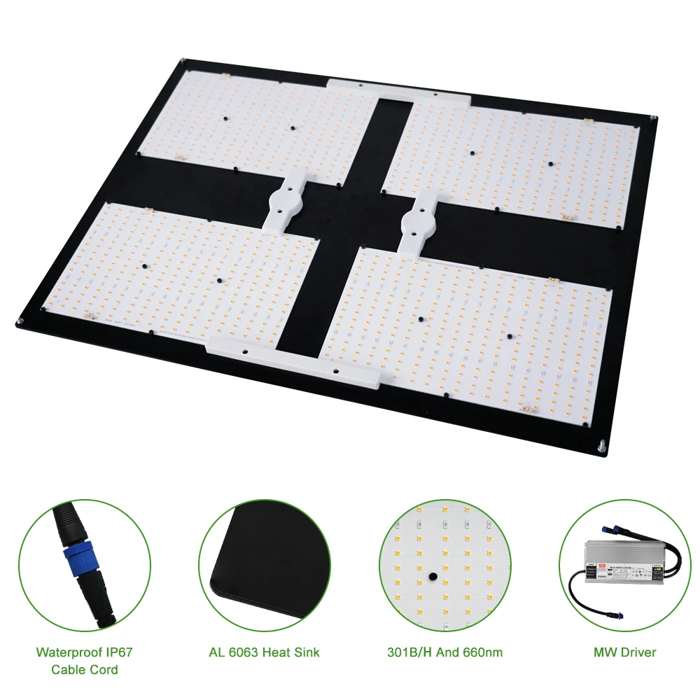 
High Quality Led Grow Lights Commercial Samsung Lm301H Led Grow Lights Led Full Spectrum 480W Qbled Grow Light For Plants 