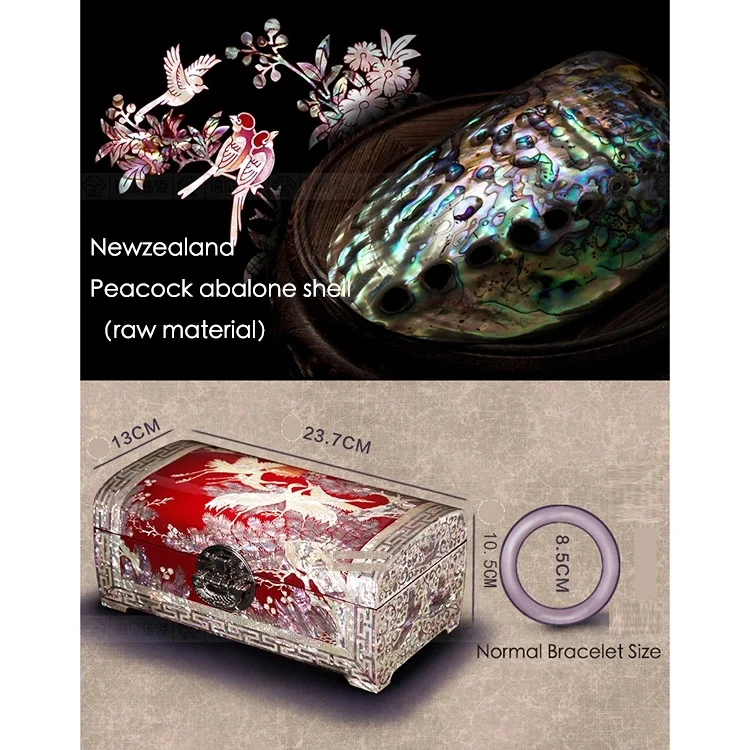 FHbiz Custom Luxury High quality Jewelry Shell Velvet Wedding wooden crafts Storage Gift Box Packaging organizer with logo