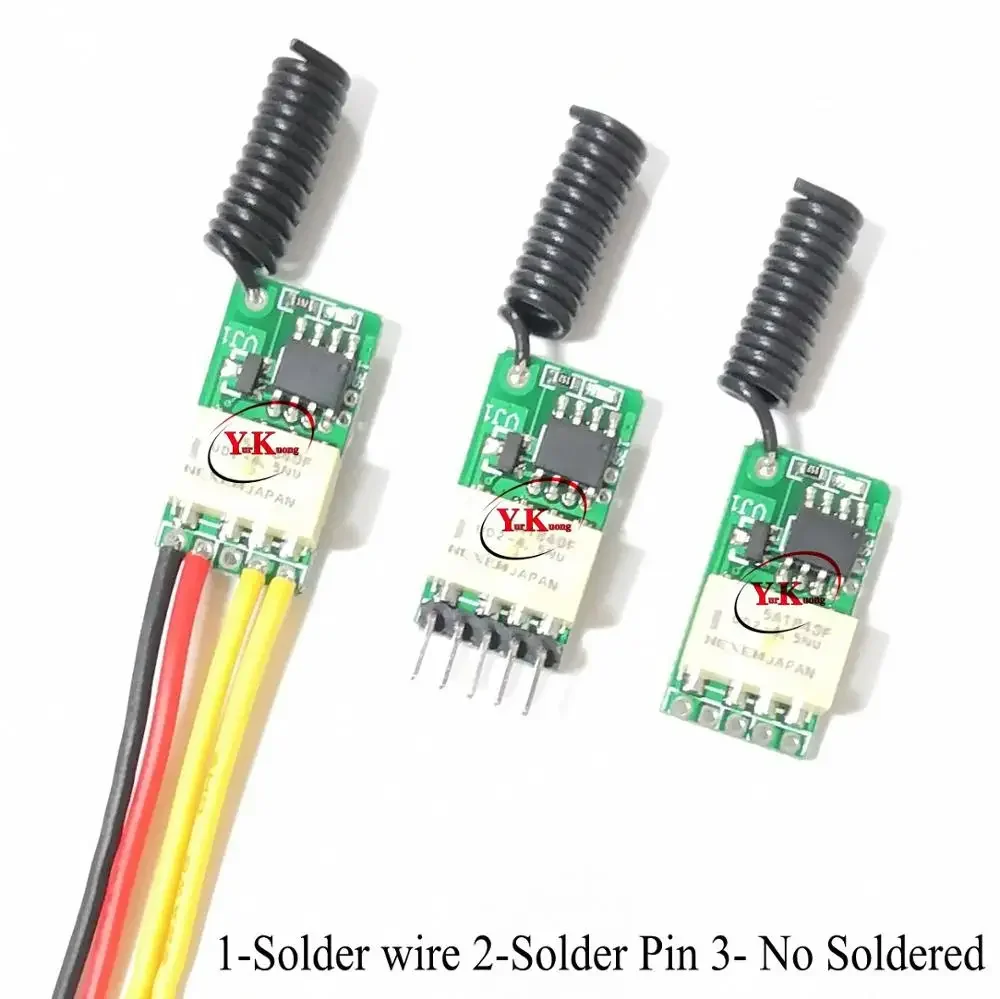 Mini RF Wireless Push Button Relay Contact Switches Smart Home Remote