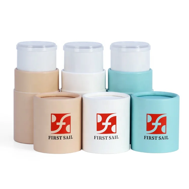 Body fragrance cardboard cylinder oval shape packing lip balm stick containers twist up paper tube packaging solid perfume box