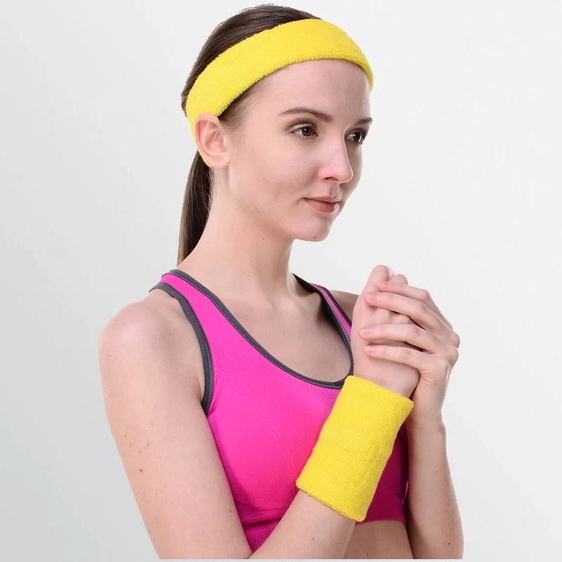 Оптовая продажа, спортивные эластичные повязки на голову из хлопка с влагоотталкивающим логотипом на заказ