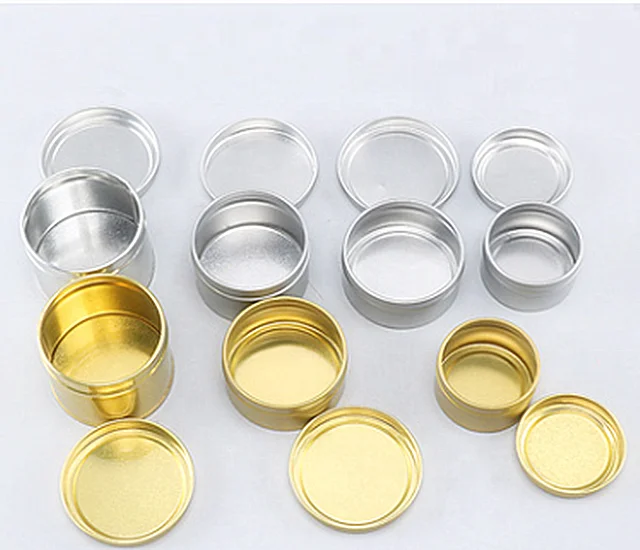 Empty Gold Silver Tinplate Candle Jar Metal Can for Tea and Candy