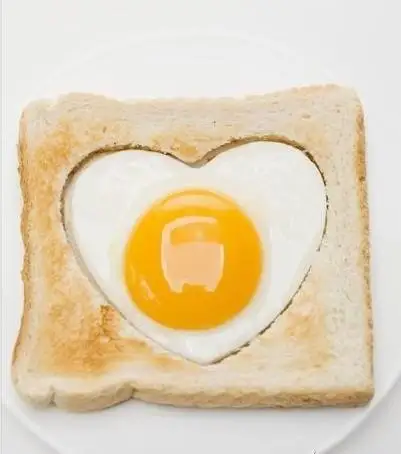 10cm flower start head round heard shapes silver fried egg mold food grade stainless steel