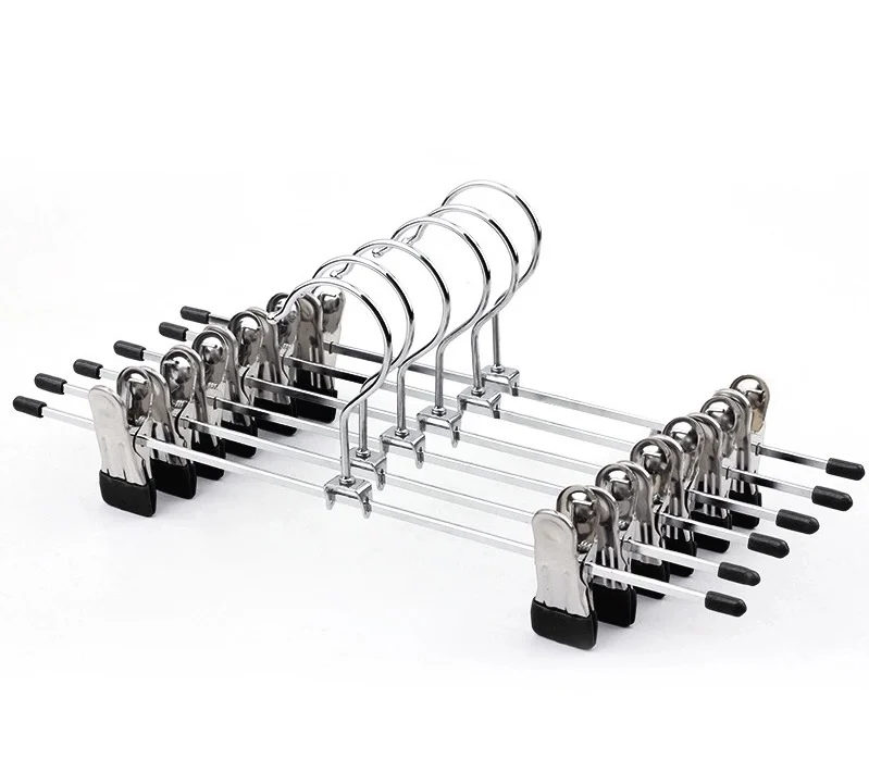 Metal impregnated plastic pants stand seamless non-slip multi-functional stainless steel pants clip