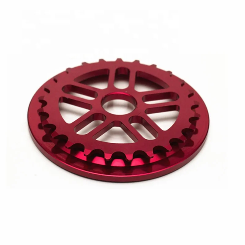 Luckyway Made Anodized 7075 CNC Machined BMX 25T Sprocket With Bash Gucrd
