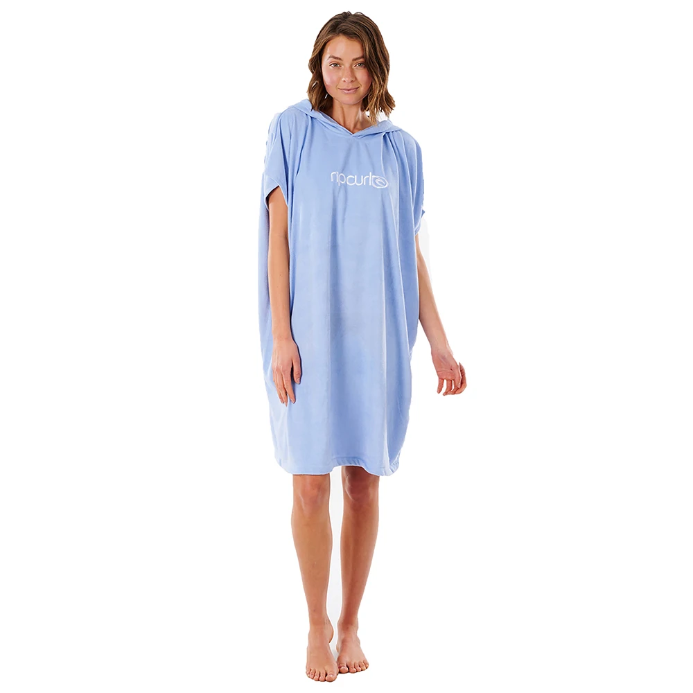 Wholesale Adult Turkish Kids Towel Beach Surf Poncho Customized Beach Dresses Print Embroidered Summer Women White Solid Color