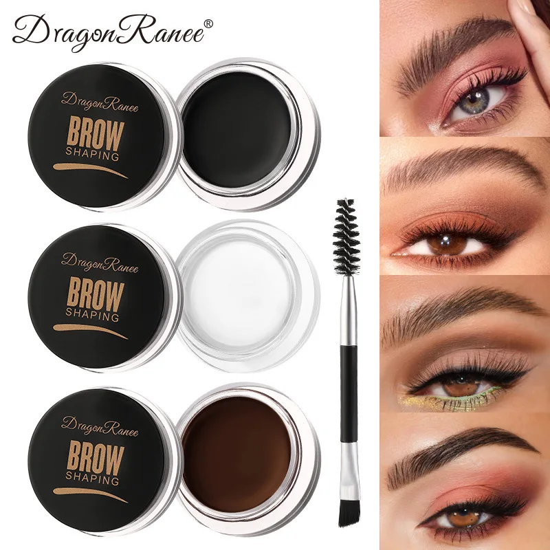 MG01B Dragon ranee waterproof vegan wax cream eyebrow styling gel waterproof organic matte eyebrow styling mascara gel wax brown