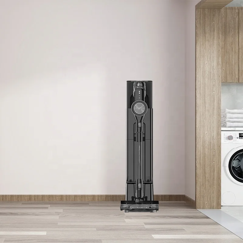 New Design Hight Suction Auto Empty Central System Station Upright Carpet Vacuum Cleaner