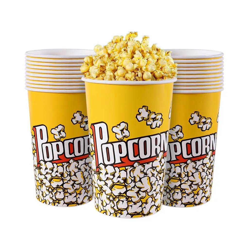 Hot Sale Custom Print 32OZ 64OZ Popcorn Bucket Fried Chicken Box Takeaway Fast Food Buckets