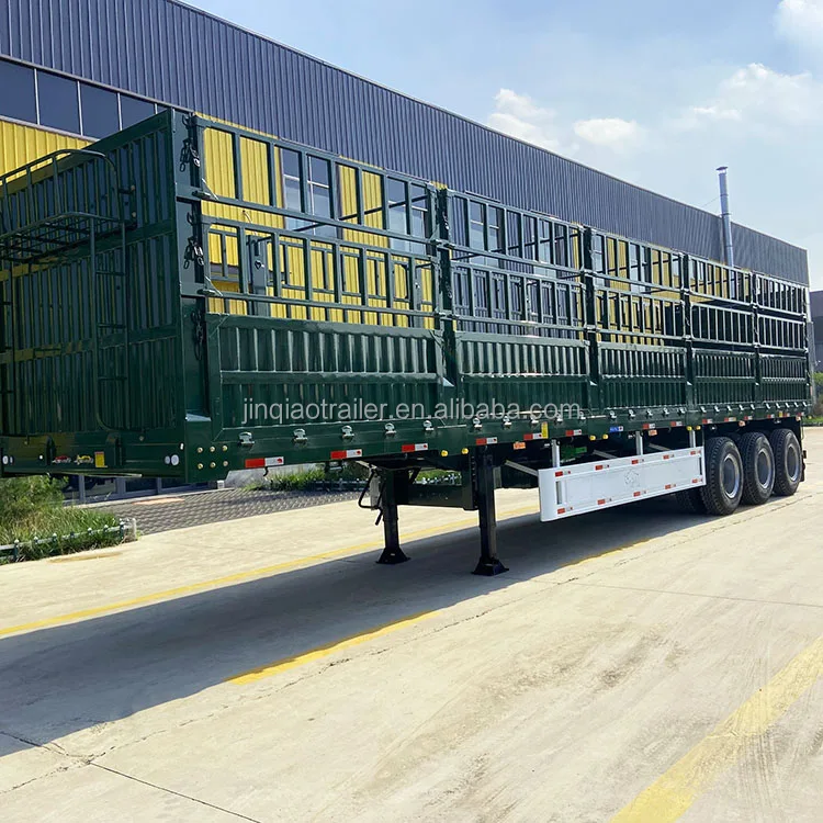 China factory customized high quality 3 axles 4 axles high side utility fence cargo semi truck trailers freight transport series
