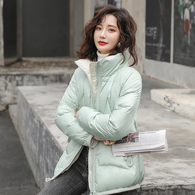 Custom luxury multicolor women short warm down puffer jacket