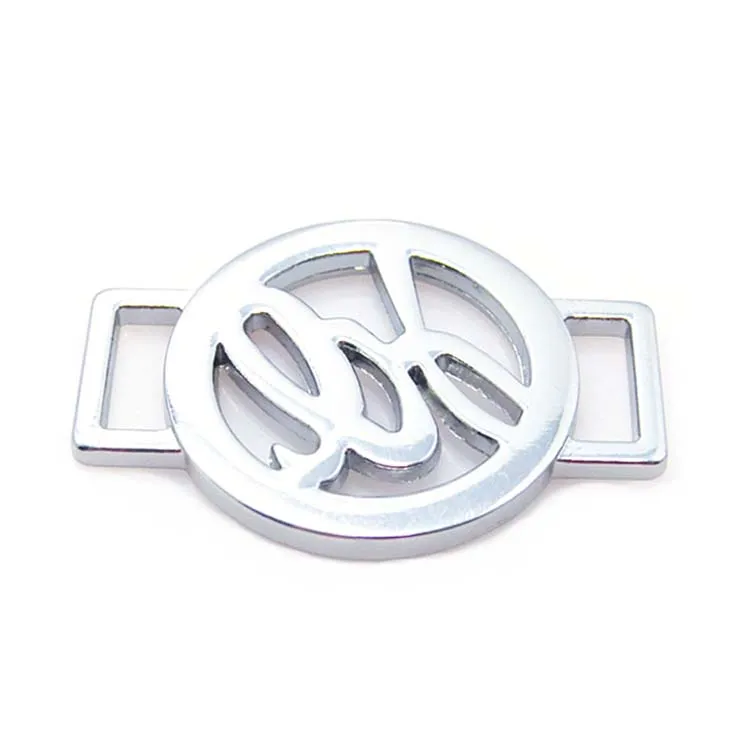 High quality Accept color custom brand name engraved logo purse gold metal label tag for shoe