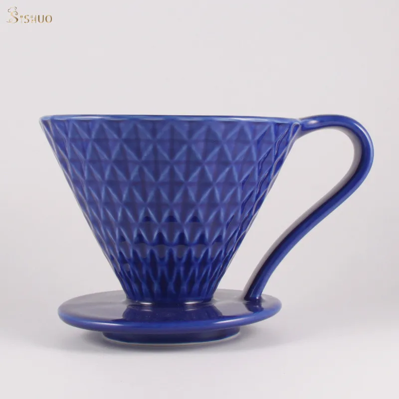 V1 V2 Wholesale Multi Color  Portable Pink Ceramic Porcelain Coffee Dripper Filter