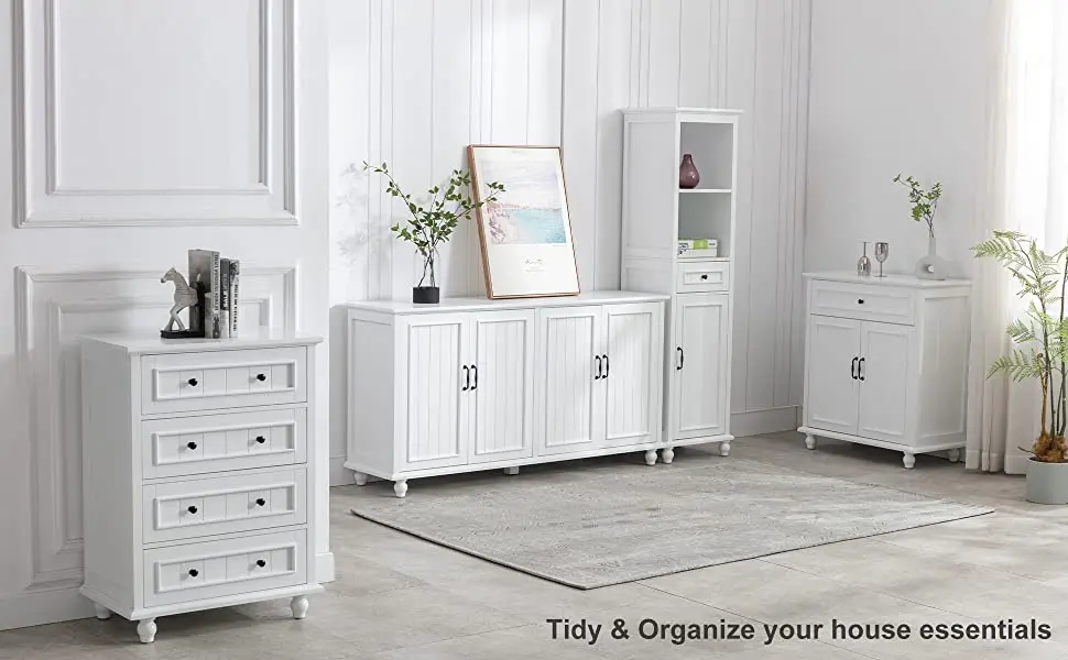 Modern design luxury bedroom 4 drawer dresser buffet cabinet sideboard wooden furniture