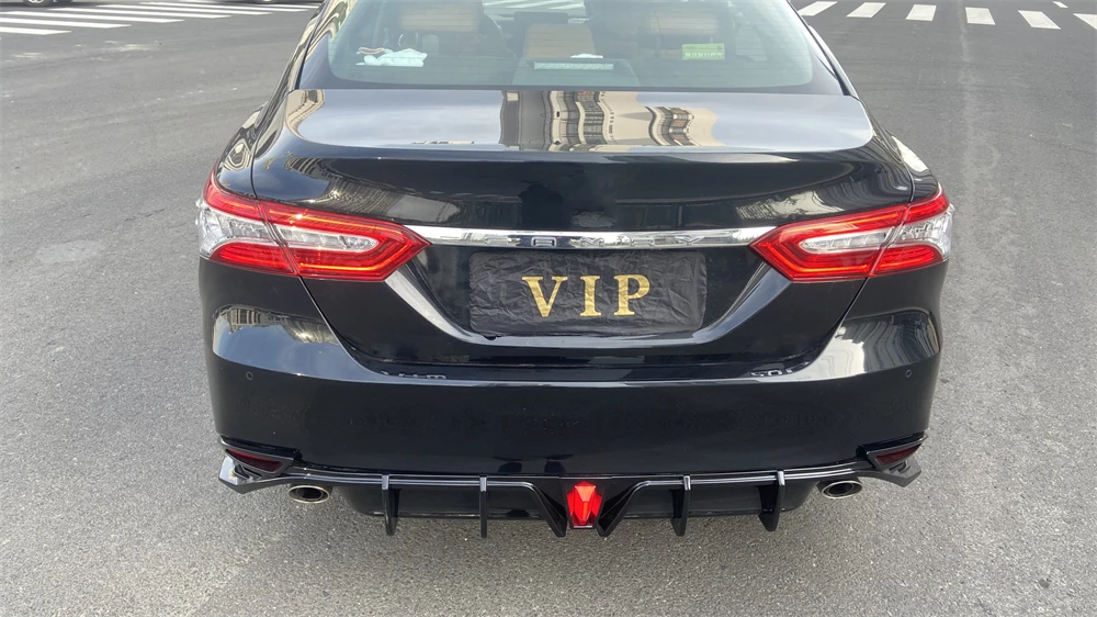 High Quality Rear bumper lip for TOYOTA CAMRY 2018-2021 gloss black diffuser spoiler car