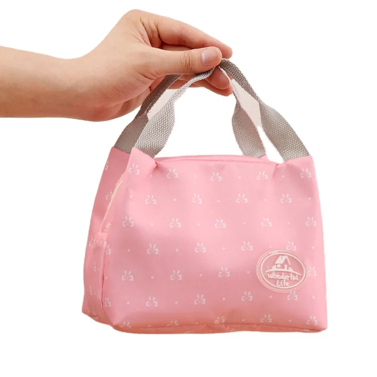 Lunch Bag Insulated Cold Stripe Picnic Carry Case Thermal Portable Lunch Box Bento Pouch Lunch Container Food Storage Bags