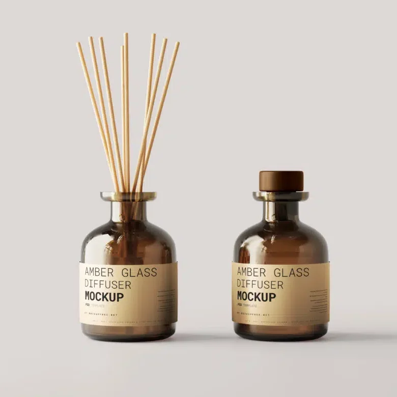 Recyclable brown Air Freshener bottle Home Fragrance Diffuser Glass Bottle Essential Oil Scent Stick reed diffuser bottle amber