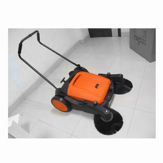 
1Pc Retail Price 920mm Industrial Hand Push Manual Floor Street Vacuum Road Sweeper 