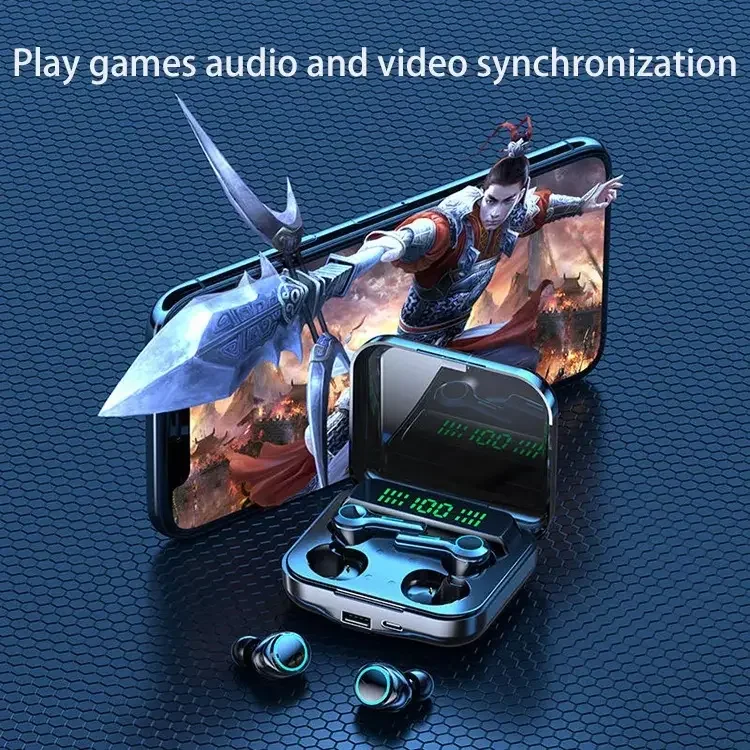 Factory Price M21 Tws Bt5.1 Waterproof Wireless Earbuds Sound Gaming Gamer Headset Headphones Blue tooth Earphones for pc Game