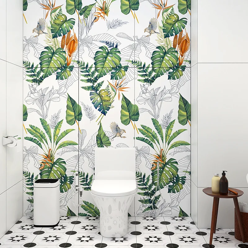 RTS Bathroom Ceramic Large Format Wall Tile Green White Porcelain Floor Tile 60*120 Polished Floor File