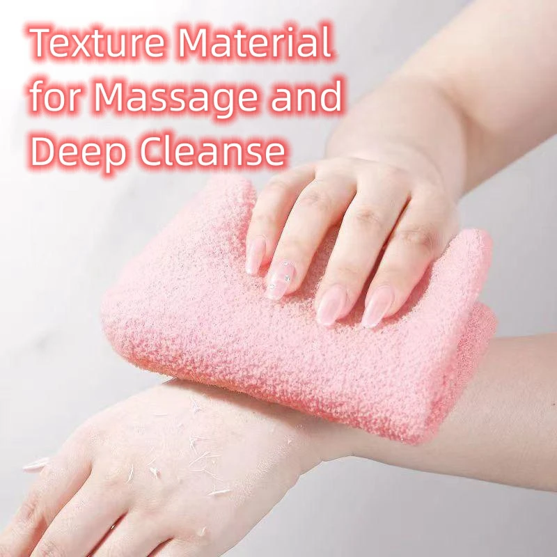 Nylon Back Exfoliator Back Washers Stretchable Pull Strap Exfoliating Loofah Washcloth Back Scrubber for Shower with Handles