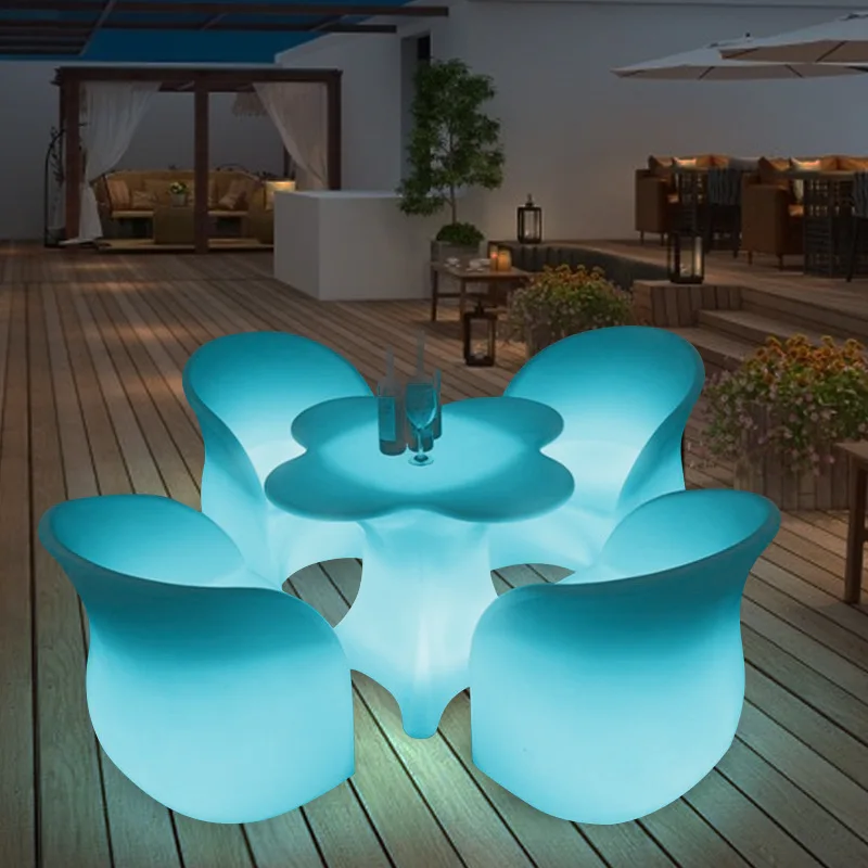 RGB 16 Colors LED Coffee Table/Modern LED Furniture/ LED Table and Chair for Event