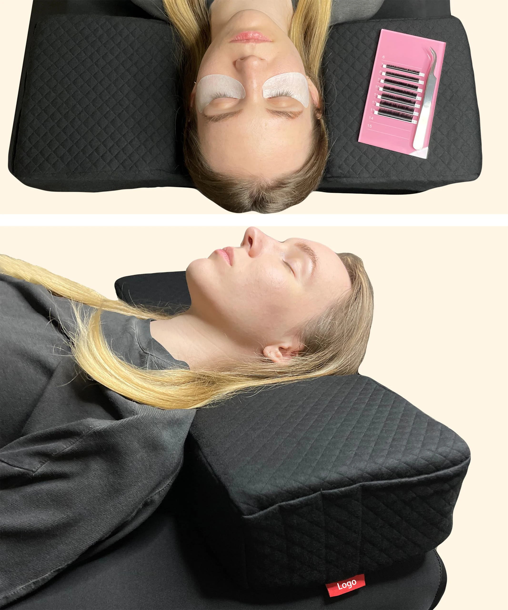 Deep Contour Memory Foam Lashes Head Pillow Organizer Eyelash Extension Lash Bed Pillow High Side For Eyelash Extension Eyebrows