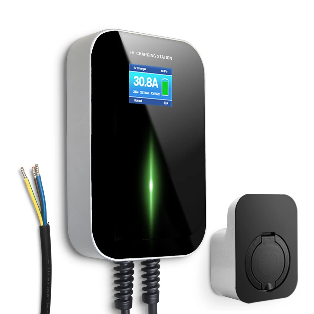 7KW 32A Тип 2 EV wallbox с зарядным устройством IEC 62196