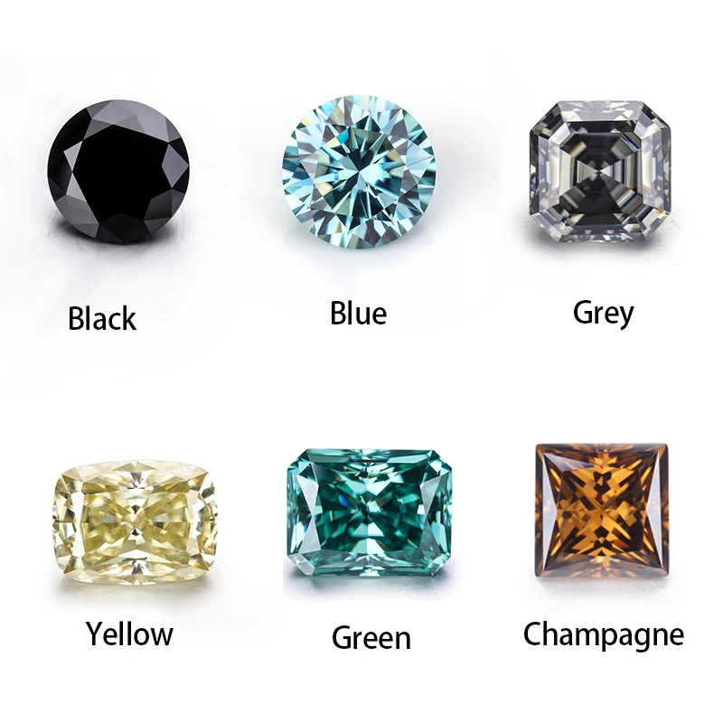 Starsgem Wholesale 1 Ct 6.5mm Def Diamond Loose Gemstones Price Per Carat Vvs White Round Brilliant Cut 6.5 Mm Stones Moissanite