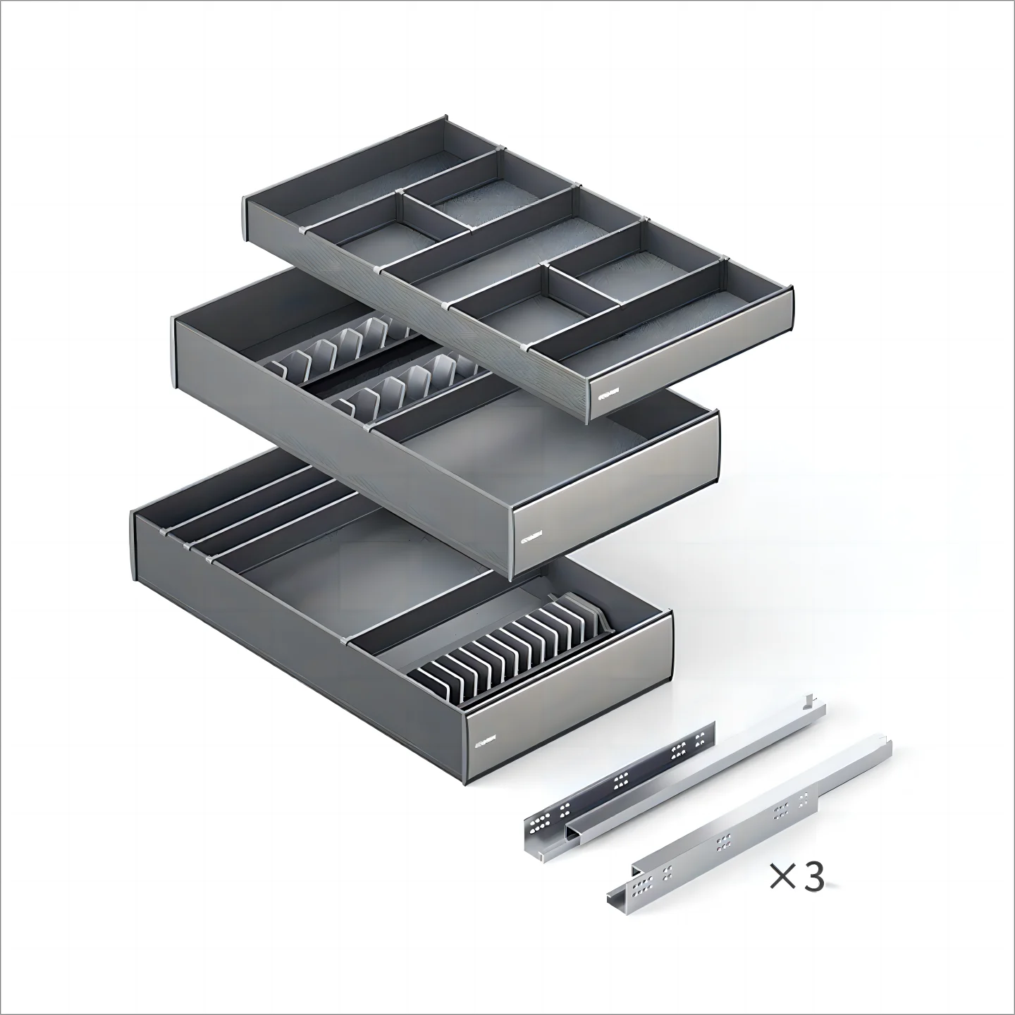 Goldmine Dish and Bowl Rack Pull Out Drawer Basket Kitchen Drawer Basket Dish Rack Pull-out Metal Basket For Kitchen Cabinet