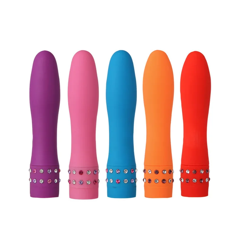 Diamond decoration mini bullet vibrator battery power waterproof female sex vibrator