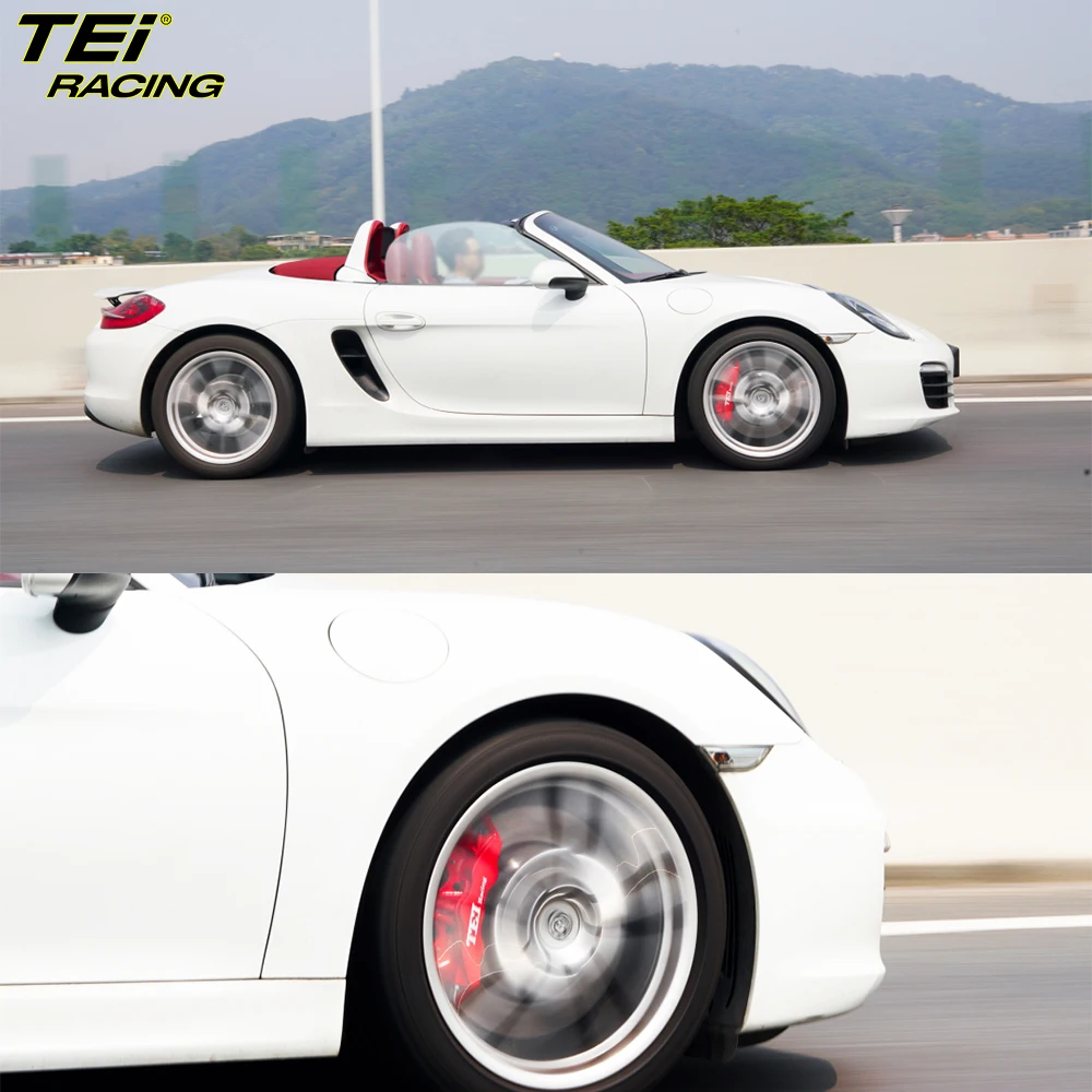 TEI Racing S60-Plus Front Big Brake Kit 6 Piston Caliper with 378*32mm rotor brake system For Porsche Boxster 19 Inch car rim