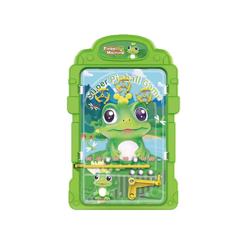 Low price plastic classic frog super mini pinball machine game toy for kids