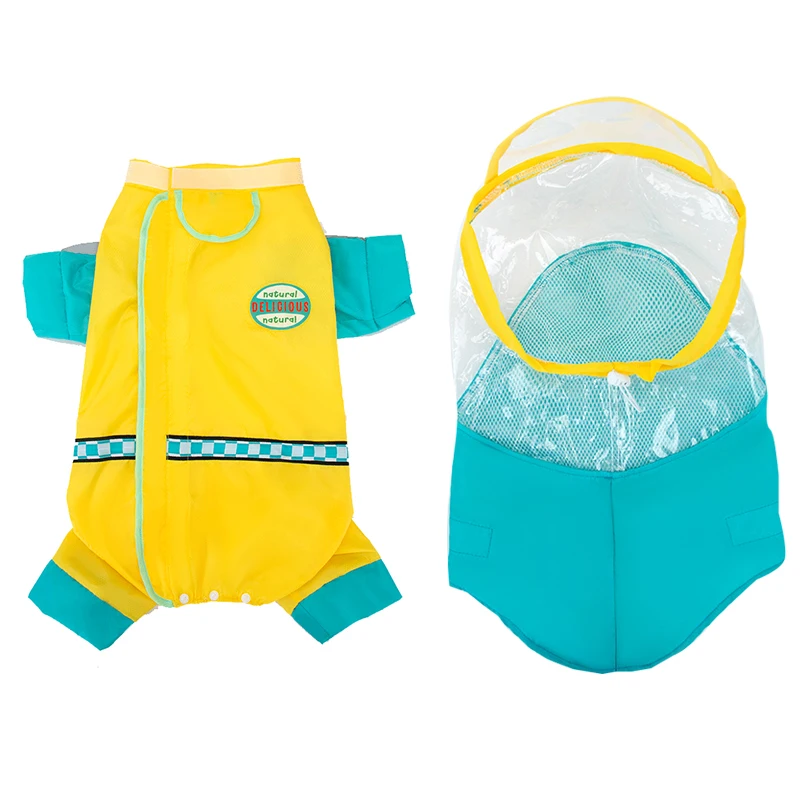 Fast Shipping Wholesale Manufacturer Taffeta Waterproof Dog Raincoat Luxury 4 Legged Windproof Pet Dog Clothes for Large Breed