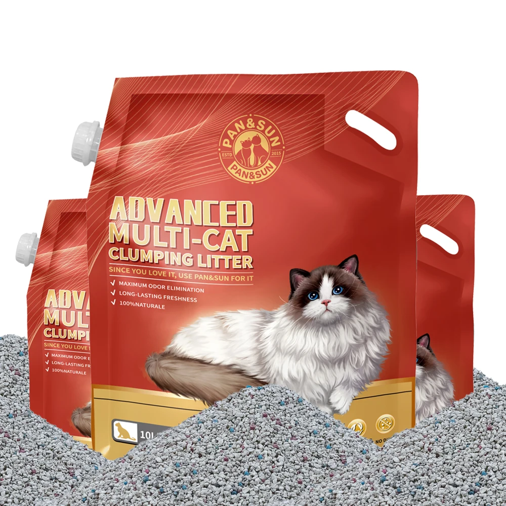 Dust Free Natural Bentonite cat litter Strong Clumping Easy Clean Cat Sand Cat Litter Sand