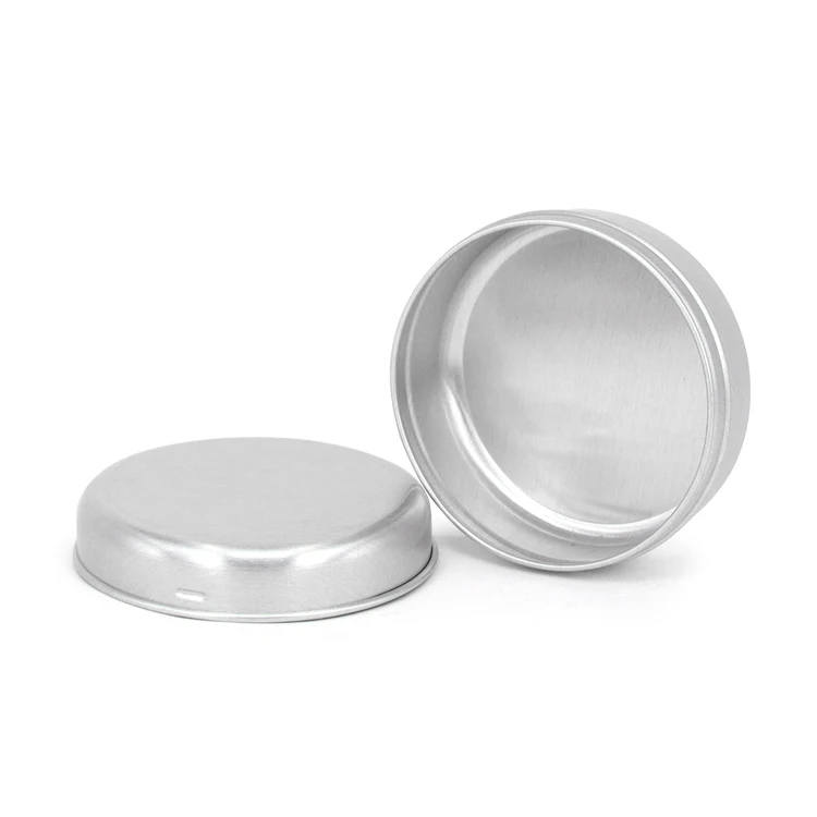 60g metal soap tin box Aluminum Tins Cosmetic Round Cream Jars empty aluminum can container